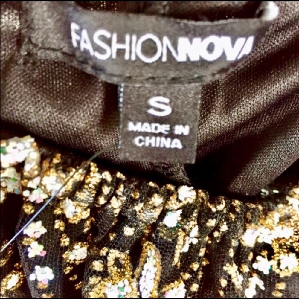 Fashion Nova Black Sequin Maxi Dress - Picture 7 of 8